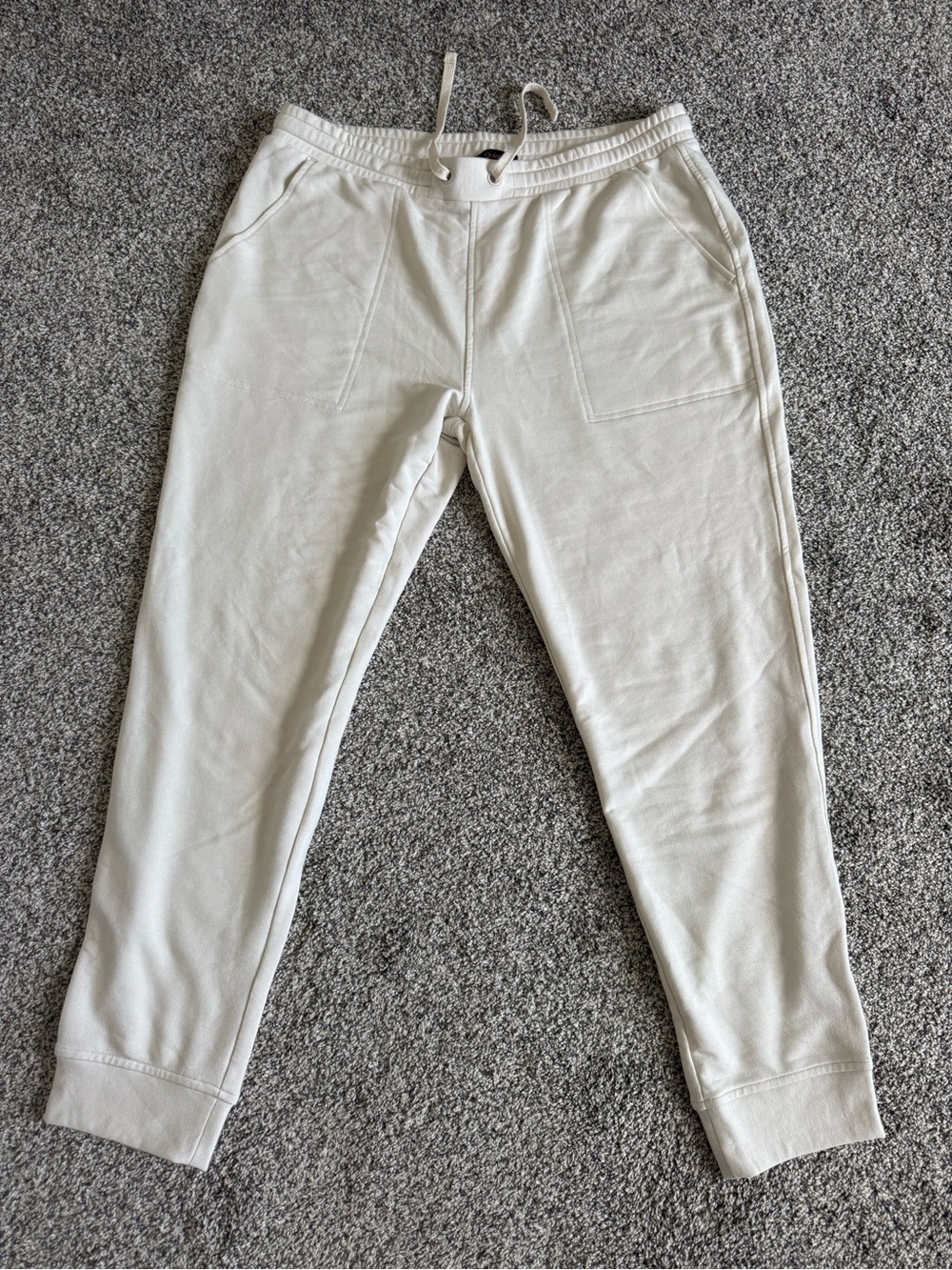 Quince Cream Drawstring Jogger Pants
